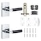 Sure-Loc Hardware Sure-Loc Hardware Levanto Privacy Rosette, Polished Chrome, Knurled Grip in Flat Black LV102 26 GRIP-KN FBL - alternate 2